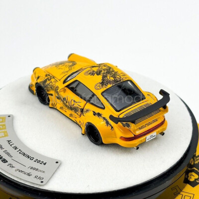 PGM 1:64 Yellow Dragon RWB 930 Classic Sports Diecast Metal Car