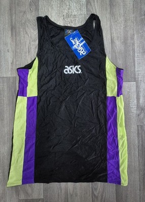 Rare Vintage Asics Running Vest, Tank Top Made in Greece Size S Small Ap Singlet