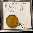 1933 Lincoln Wheat Cent VF! ENN Coins