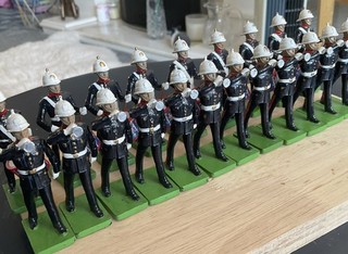 Huge Lot 21 superb vintage Britains 1/32 metal unbox Royal Marines Drum & Bugle