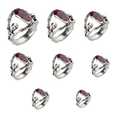 Fashion Punk for Vampire Coffin Skull Rings Rock Style Vintage Men