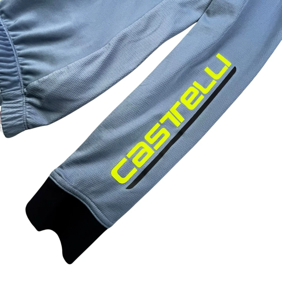 Велосипедная куртка Castelli M синяя на молнии спереди логотип Scorpion флисовая подкладка тепловая - Изображение 4 из 4