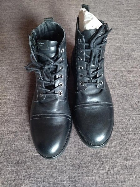 Men Pepe Jeans Boots Black Leather 42.5