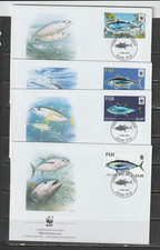 Fiji 2004 WWF Tuna x 4 FDC`s set per scan