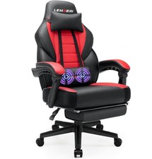 Big and Tall Gaming Chair, 400lb Capacity, Red