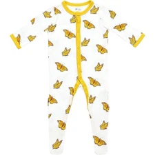 Kyte Baby Monach Butterfly Snap Footie Sleeper Size 6-12 Months Bamboo