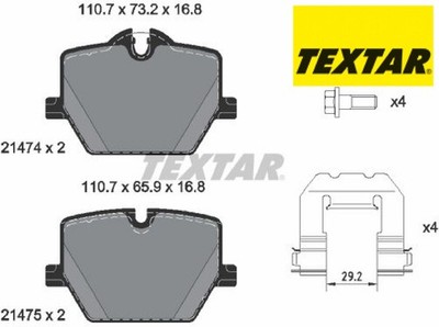 TEXTAR 2147401 Bremsbelagsatz für Scheibenbremse Bremsbelagsatz 