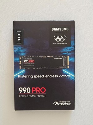 Samsung SSD 990 PRO 1TB, M.2 2280 / M-Key / PCIe 4.0 x4 NVMe Interne SSD