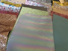Mega Bundle 20 A4 Faux Leatherette Sheets Glitter Holographic Cinderella Floral