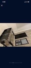 Multi-Game Table with Foosball, Air Hockey, Chess, Backgammon and Accessories