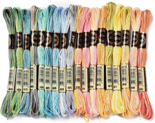 18 Skeins 157 Yards Rainbow Friendship Bracelet String for Sewing