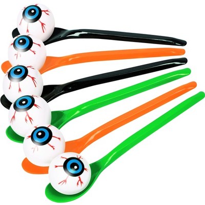 Juguete de carrera de relevos con cuchara y globo ocular para Halloween