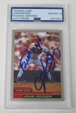 John Rocker BRAVES Signed 2000 Topps Rookie Card 314 w/ 
