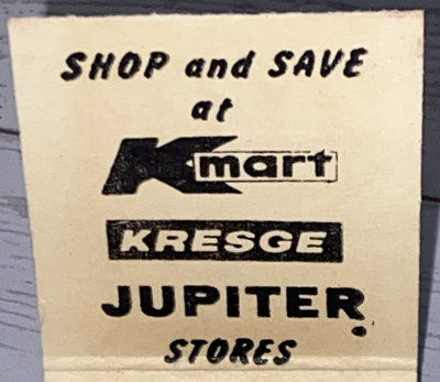 #ad Vtg Kmart S.S. Kresge Jupiter Store Detroit Michigan Matchbook Lot of 9 $13.00