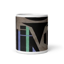Retro Modern Abstracts Geometric Ceramic 11oz Coffee Tea Drink Cup