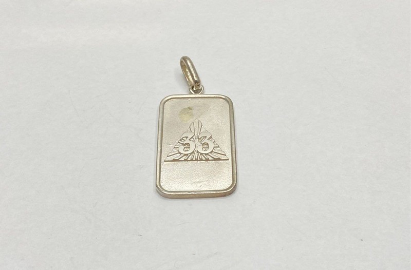 Sterling Silver 925 Masonic 33rd Degree Scottish Rite Pendant 15g Tested