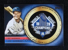 2012 Topps Gold Commemorative Pin Card 55/736 Lou Gehrig #GCP-LG HOF 2po