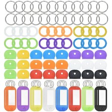 96Pcs Key Caps Tags Key Covers Plastic Key Identifier for House Key Toppers Ring