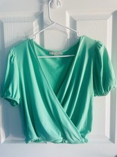 Mirage Cotton Gaze Womens Blouse Vintage, Gre...
