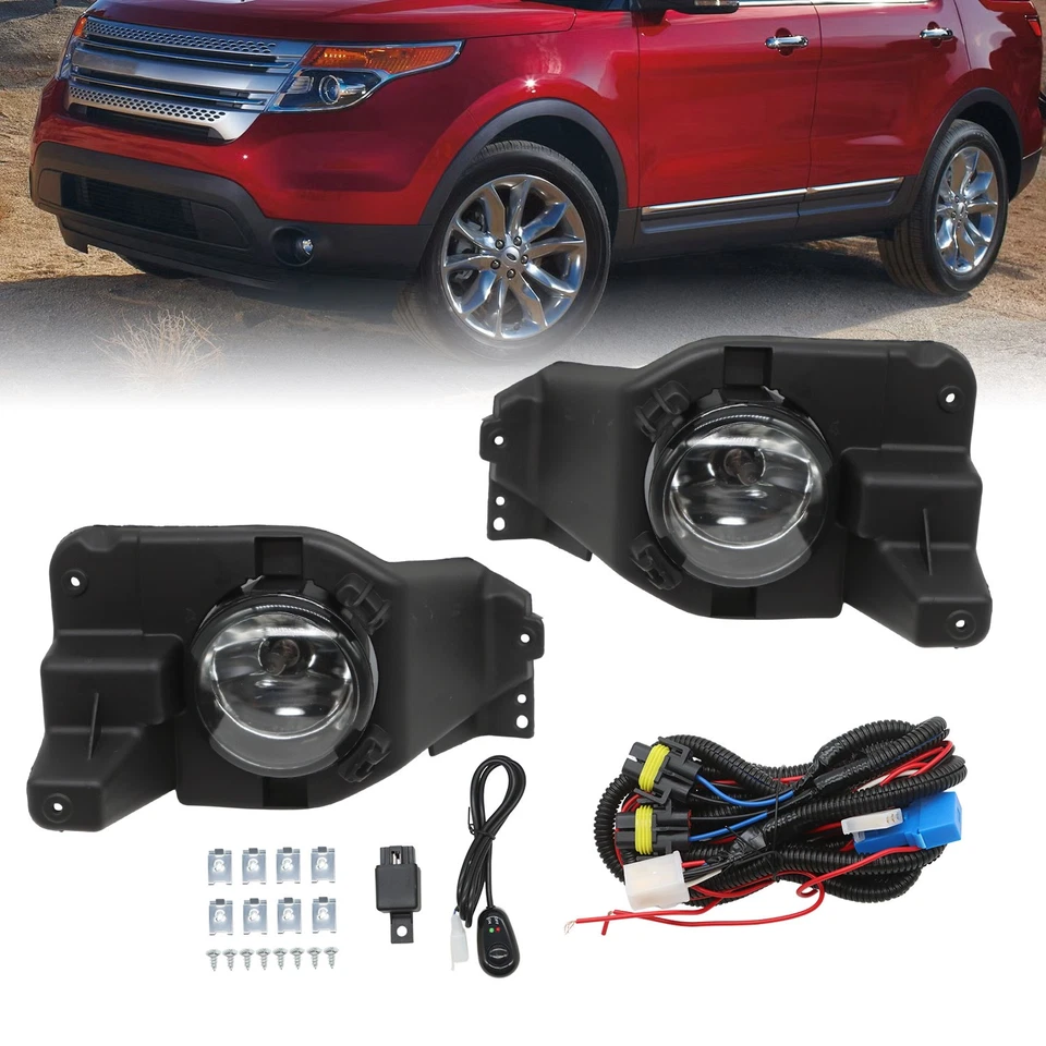 Fog Lights For Ford Explorer 2011 2012 2013 2014 2015 Front Bumper Driving Lamps - Image 2 of 4