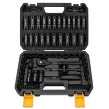 ELEAD 3/8 Drive Impact Socket Set, 96-Piece Deep  Shallow Socket Set Metric a...