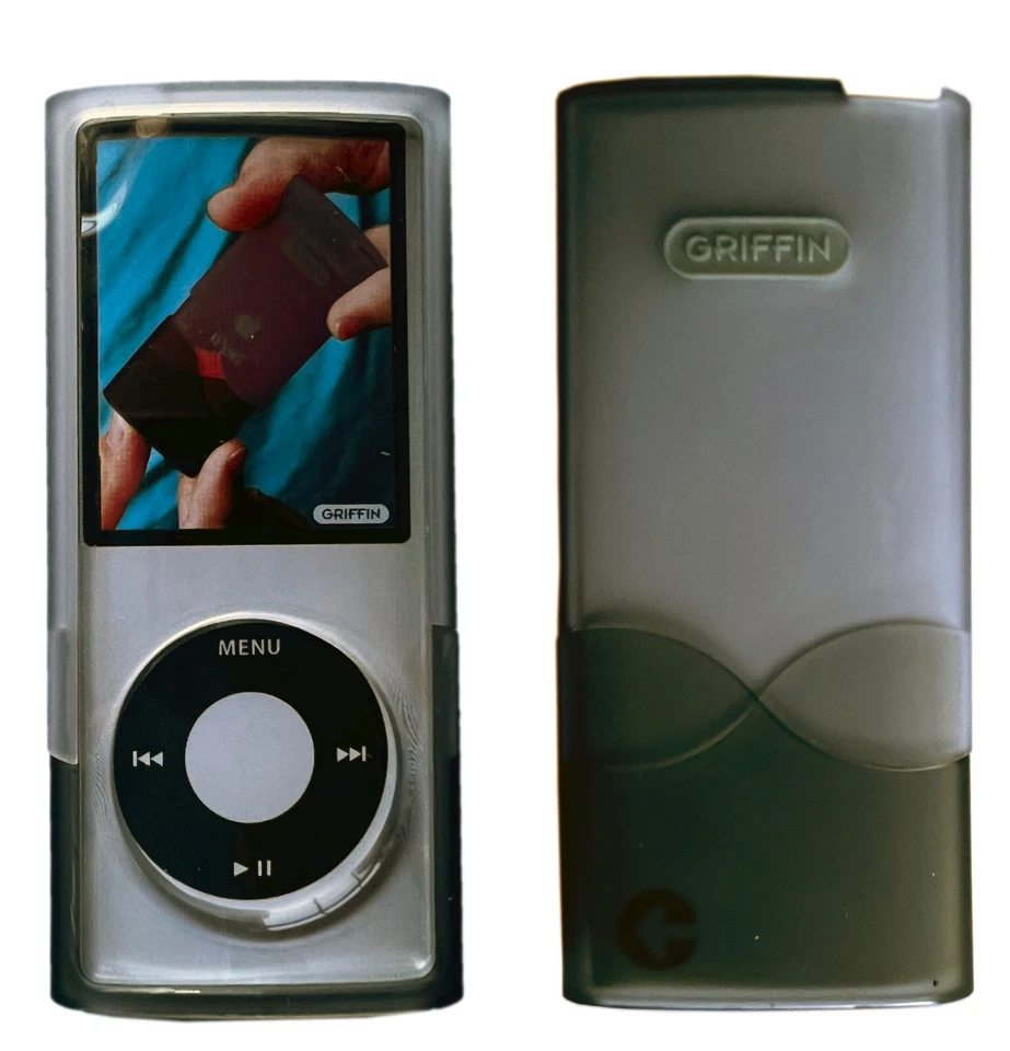 Protective Cover CLEAR HARD Tough Case for 4th GEN iPod Nano Black & White Wave - Image 2 of 2