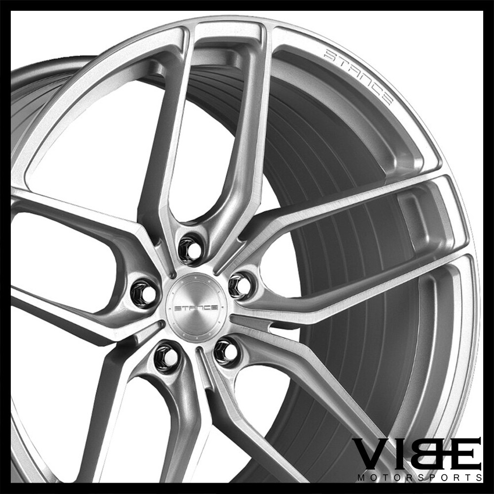 22" STANCE SF03 SILVER CONCAVE WHEELS RIMS FITS MASERATI QUATTROPORTE