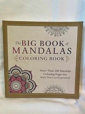 The Big Book of Mandalas Coloring - Paperback, by Adams Media - Acceptable n