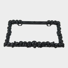 Metal Skull License Plate Tag Frame Holder fo...