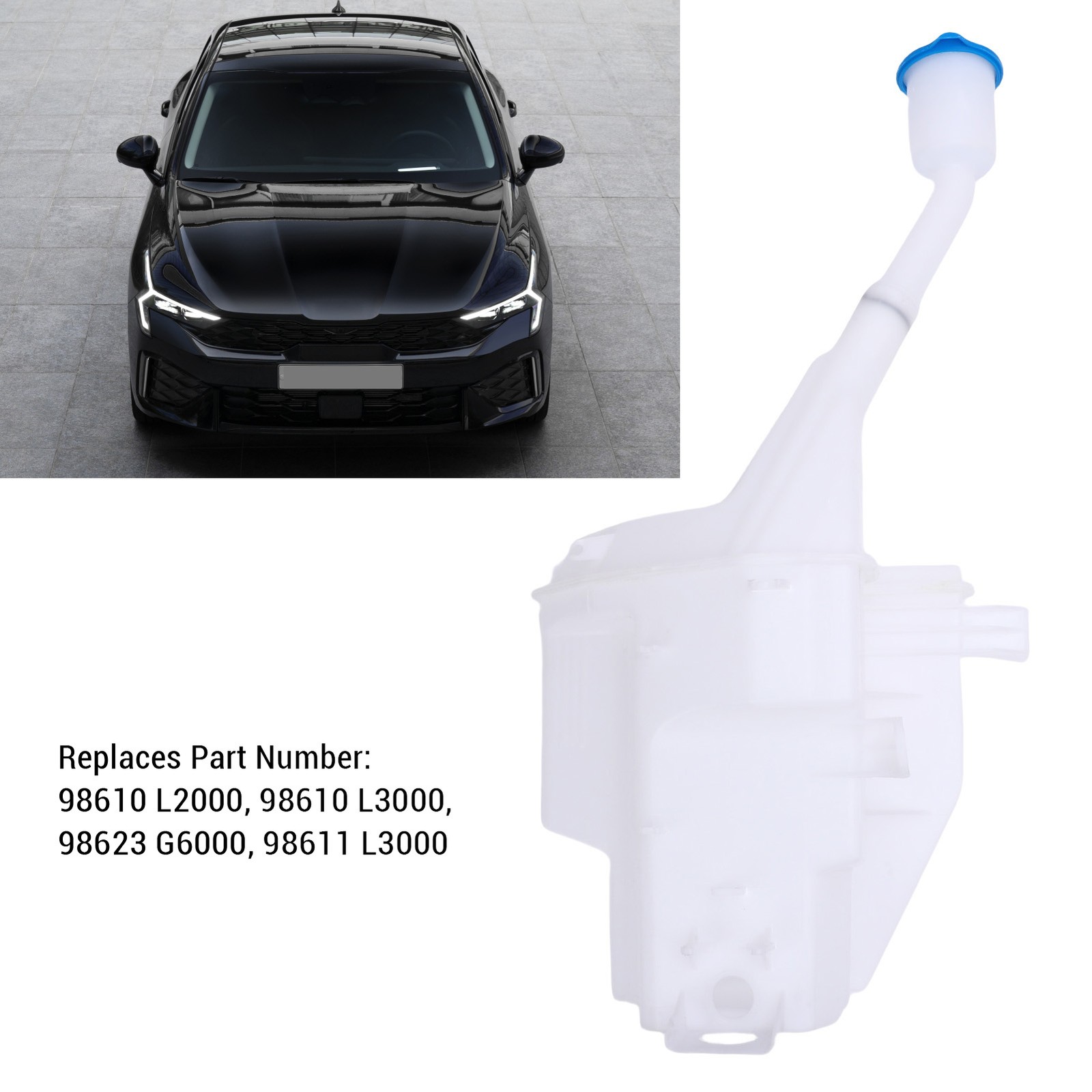 Leakproof Windscreen Washer Fluid Reservoir With Cap For K5 2021-2024 Excellent