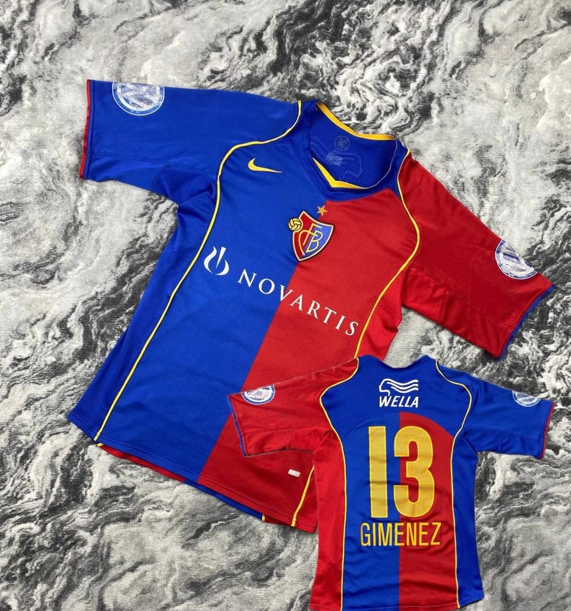 Nike FC Basel 2004 2006 Gimenez #13 Home Shirt Soccer Jersey Men
