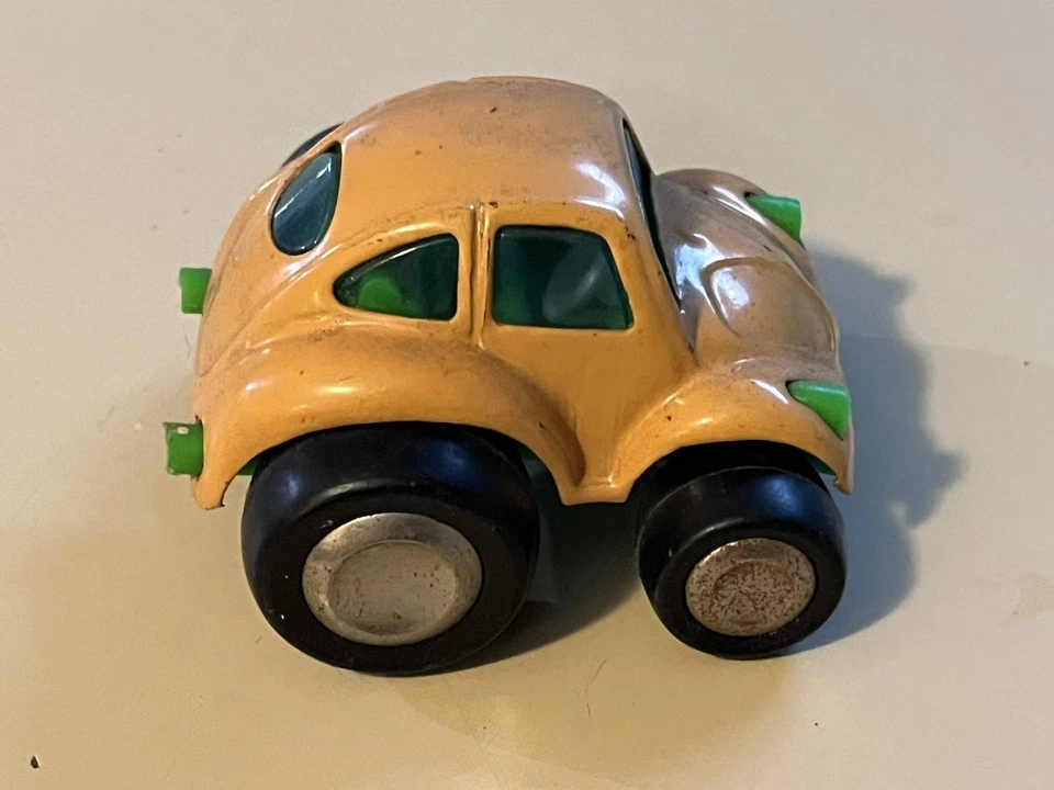 老式 20 世纪 70 年代 Buddy L 大众甲壳虫橙色玩具车日本制造 — 第 3/4 张图片