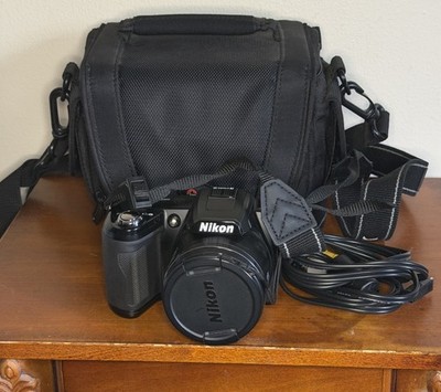 Nikon COOLPIX L110 12.1MP 15x Zoom Digital Camera Black Tested Photography