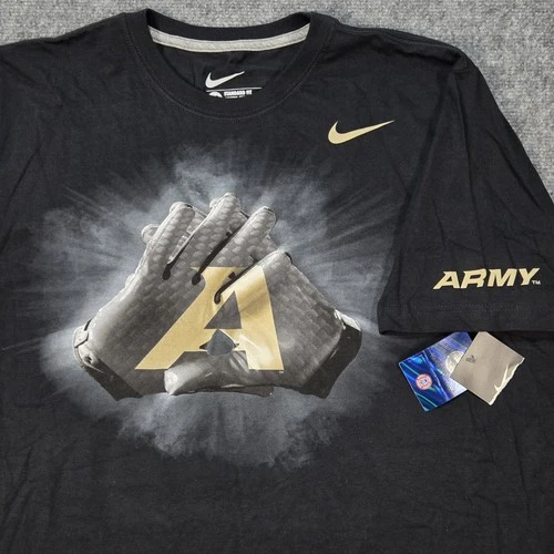NWT Nike Rivalry Glove Army T-Shirt Mens XL Black Knights Football Graphic