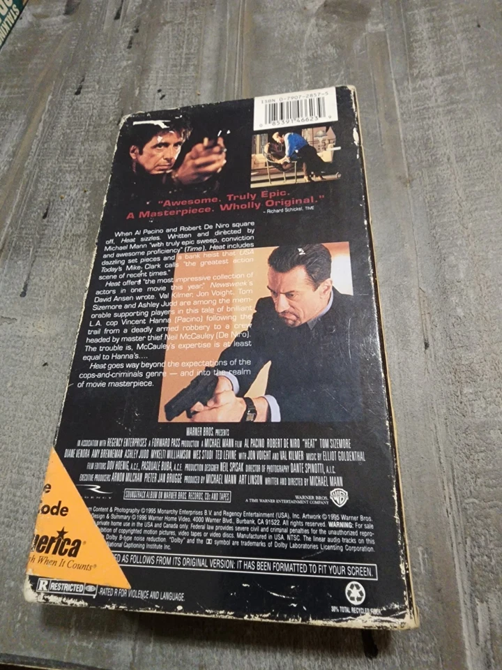 HEAT (1995 VHS) VAL KILMER AL PACINO ROBERT DE NIRO Pan & Scan - Image 2 of 4
