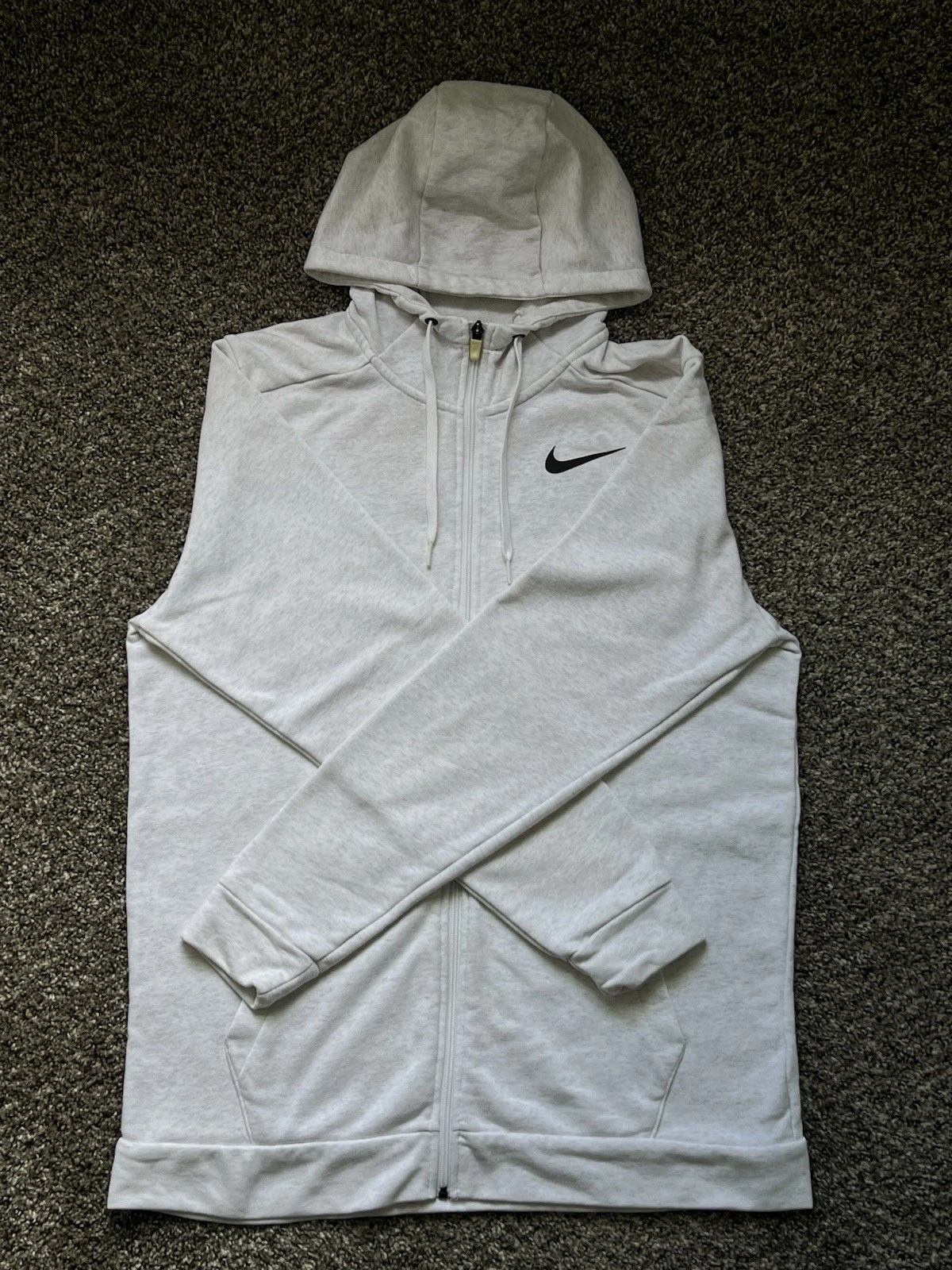 White Nike pre-owned Zip Up Hoodie Size Large
Opens in a new window or tab
