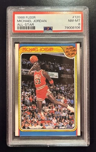 1988 Fleer All Star Team Michael Jordan #120 PSA 8 - CENTERED & CLEAN SLAB 🐐