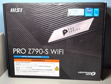 MSI PRO Z790-S WiFi ProSeries Motherboard, Intel LGA1700, 4x DDR5 -Sealed