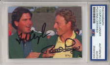 FRED COUPLES & BERNHARD LANGER DUAL SIGNED MASTERS WIN PHOTO PSA DNA AUTOGRAPH