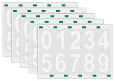 50 PCS 3 Inch Reflective Mailbox Numbers for Outside, 5 Sets Self Adhesive Vi...