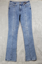 Express Skyscraper Jeans Womens 10L Long Hyper Stretch Mid Rise Medium Wash