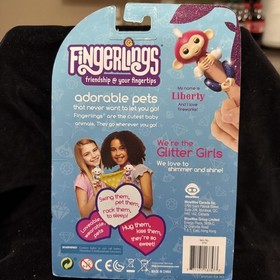 Fingerlings Glitter Monkey Liberty Red White & Blue New
