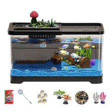 NEW Aquarium Kit Betta Fish Tank For Beginners Aquarium Fish Bowl For Betta Tort
