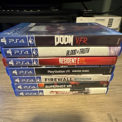 PlayStation VR Game Lot Doom VFR Resident Evil Firewall Blood & Truth