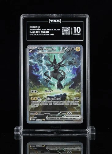 Pokemon SIR Zekrom ex 166/086 Sv: Black Bolt Holo TAG 10 (PSA Comp)
