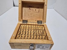 Model M-0 MINUS Pin Plug Gage Set .011 - .060 Machinist Precision NOS Wooden Box
