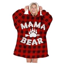Wearable Blanket Hoodie For Mom Wife Best Ever Hoodie- Christmas Gift Mama Bear