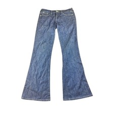 Karmel & Alden Jeans Women 27 Blue Denim Stretch USA Made Low Rise Flare Western