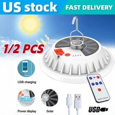 Solar Hanging Light Camping Outdoor Light Lamp Lantern Rechargeable With Remote