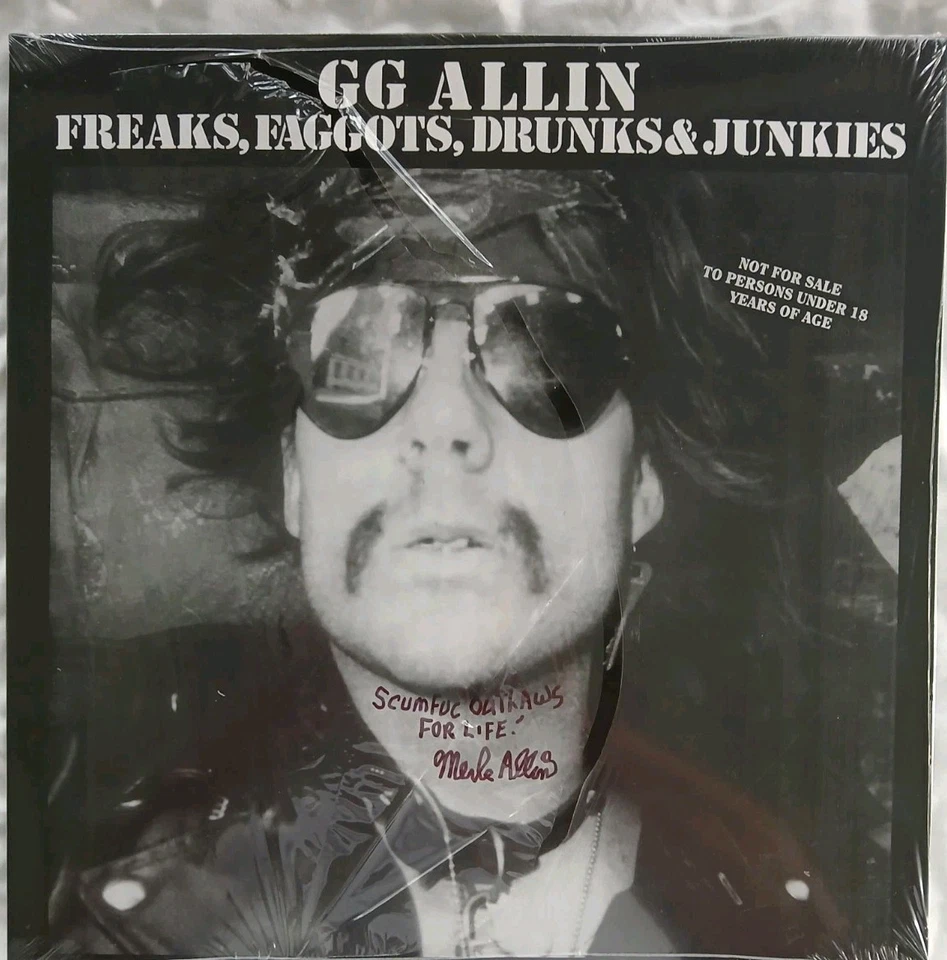 G.G. Allin & The Murder Junkies Freaks, Album Hand Signed Merle Allin Rare Foto 2 de 4